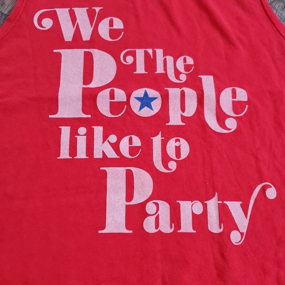 Zoe + Liv crop top We the People like to party t-shirt Sz. Med - Picture 4 of 5